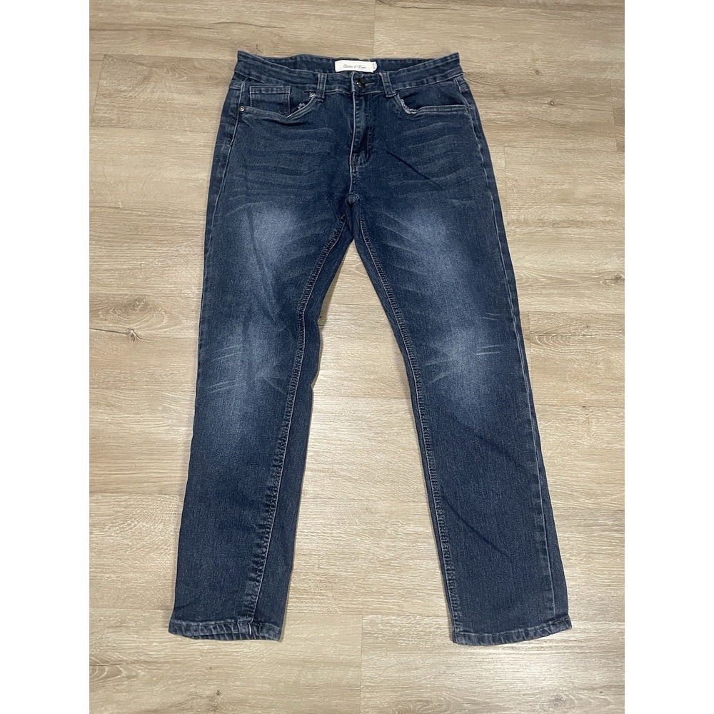 Stitches And Rivets Jeans Mens 32 x 30 Blue Slim Fit Denim Medium Wash Stretchy